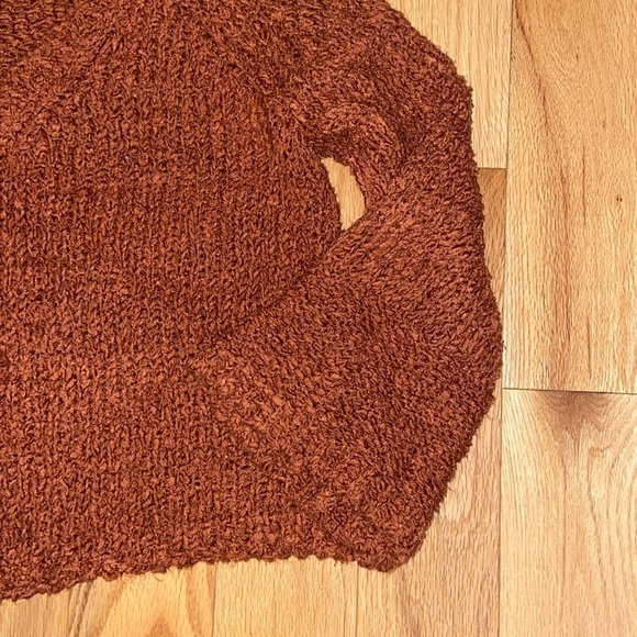 Evereve Braeve Chunky Knit Flare Sleeve Rust Sweater, good preworn condition - Picture 4 of 8